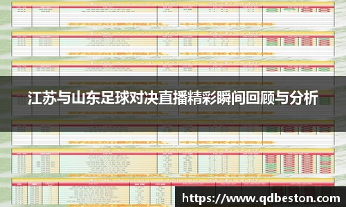 江苏与山东足球对决直播精彩瞬间回顾与分析
